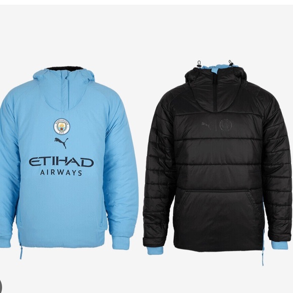 NWT! - PUMA x MANCHESTER CITY - 1/2 Zip Reversible Puffer Jacket - Picture 2 of 14